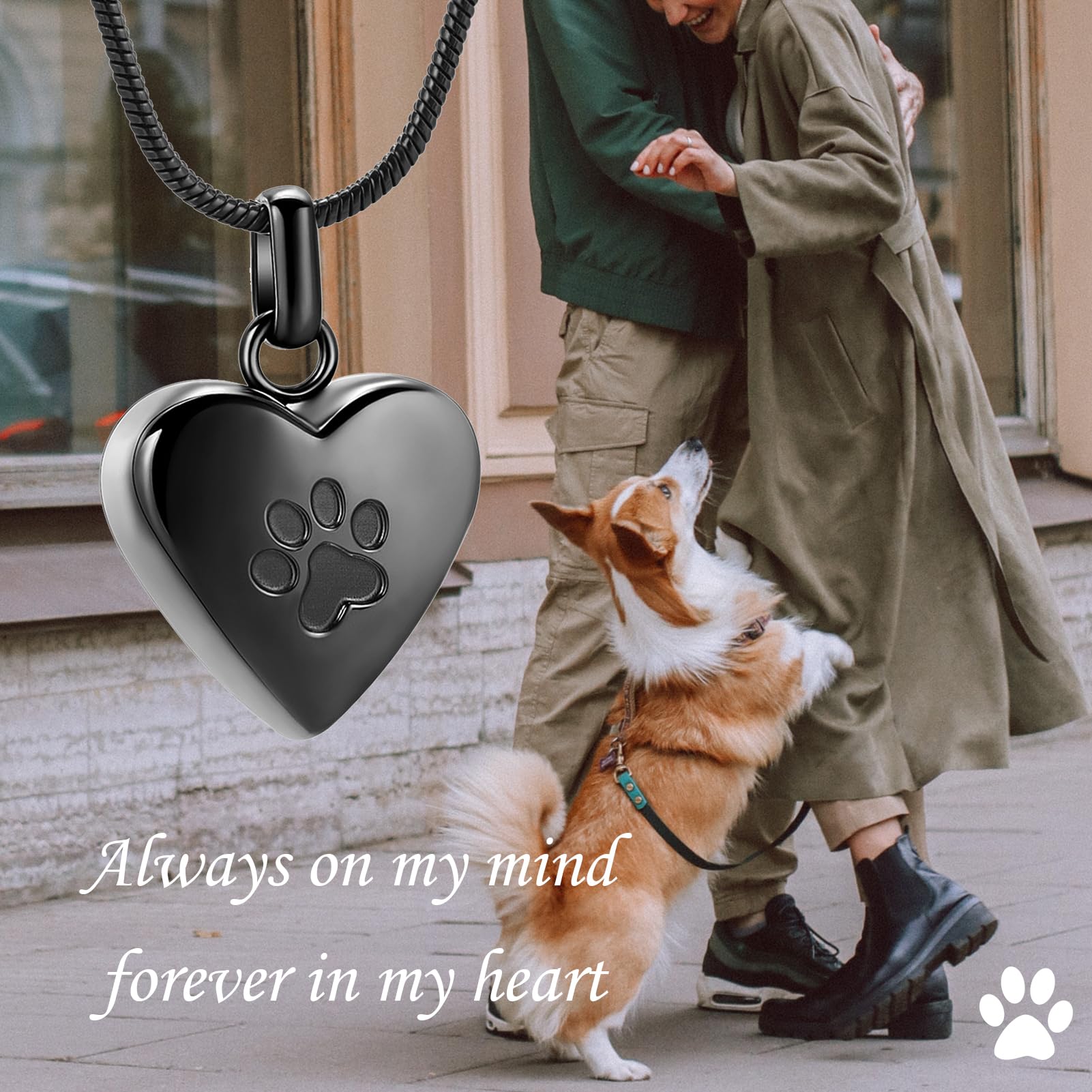 zeqingjw dainty paw heart urn size close-up demonstrates compact memorial pendant