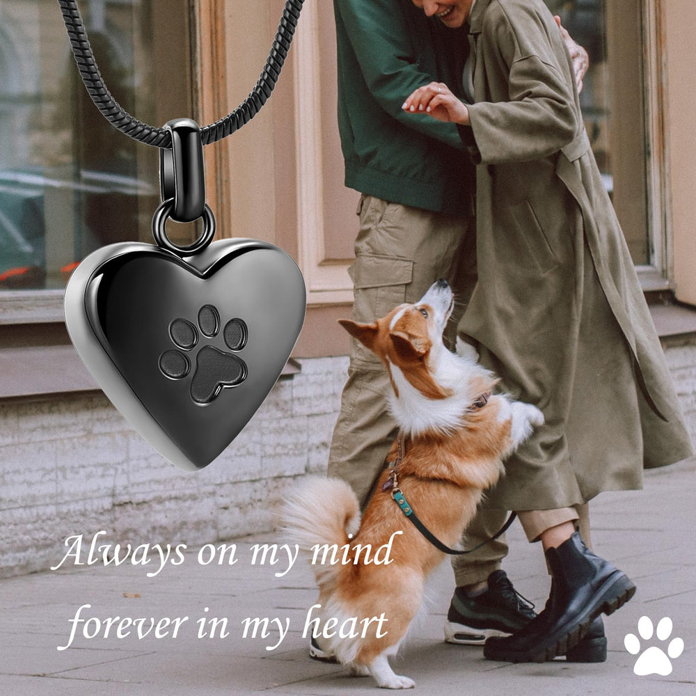 zeqingjw dainty paw heart urn size close-up demonstrates compact memorial pendant