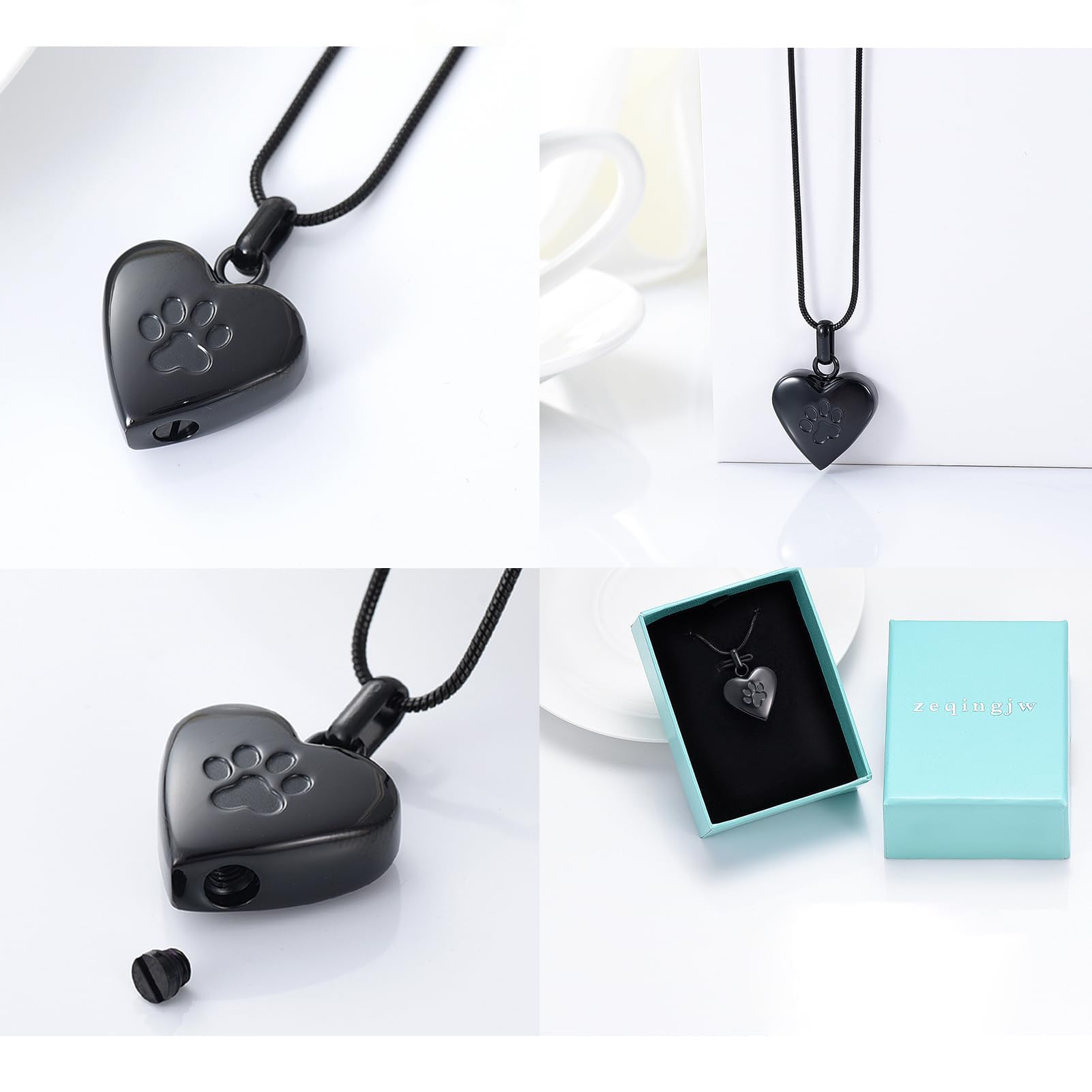zeqingjw dog cat urn necklace various uses includes ashes perfume or hair