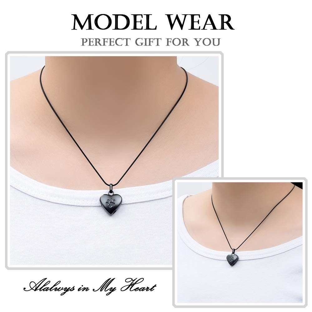zeqingjw back engraving option on paw print heart urn pendant for personalization