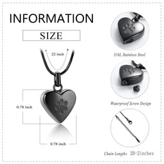 zeqingjw heart shaped urn pendant close-up highlights durable fade resistant stainless steel material
