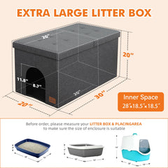 Zerbuger cat litter box enclosure during assembly in grey demonstrates quick setup.