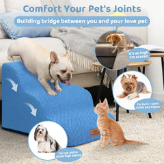 Zerbuger cat stair sofa blue provides pet-friendly access to couches