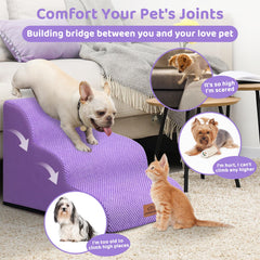 Zerbuger dog ramp 4-step high bed use enables access to high beds with stable stance