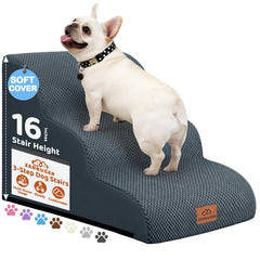 Zerbuger dog ramp four steps on a high bed for easier access