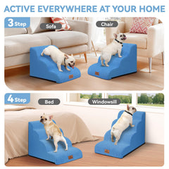 Zerbuger dog ramp high-bed blue demonstrates sturdy support for high furniture