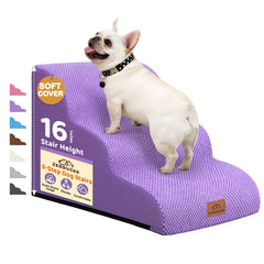 Zerbuger dog ramp purple overview highlights non-slip stability and indoor-friendly design for easy pet access