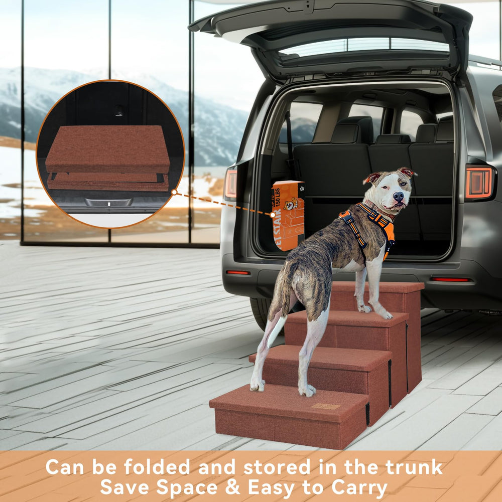Zerbuger dog stairs car-travel ready for hops into vehicles