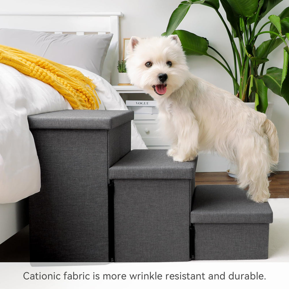 Zerbuger Dog Stairs foldable design enables easy storage and transport.