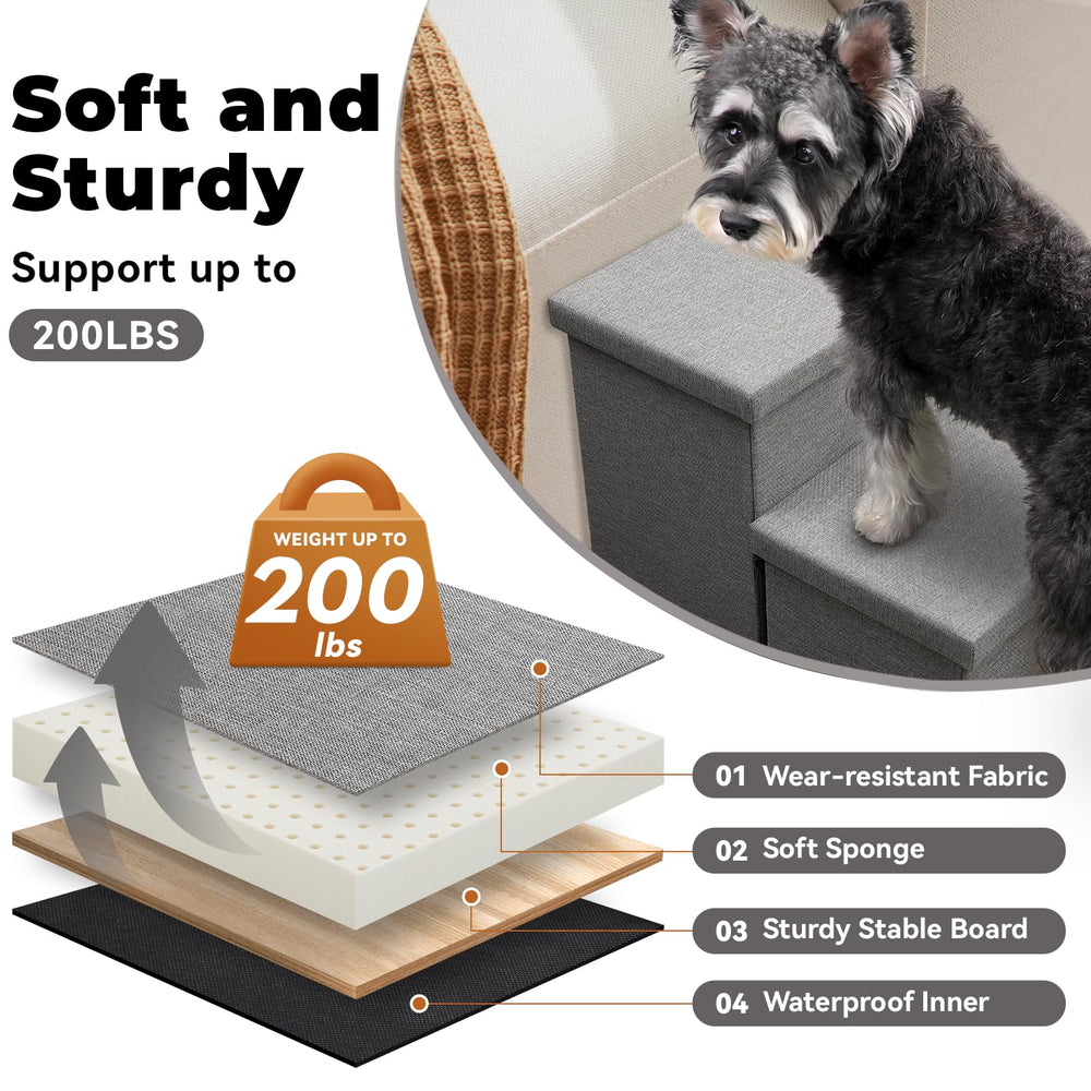 Zerbuger dog stairs folded-storage illustrate compact space-saving design