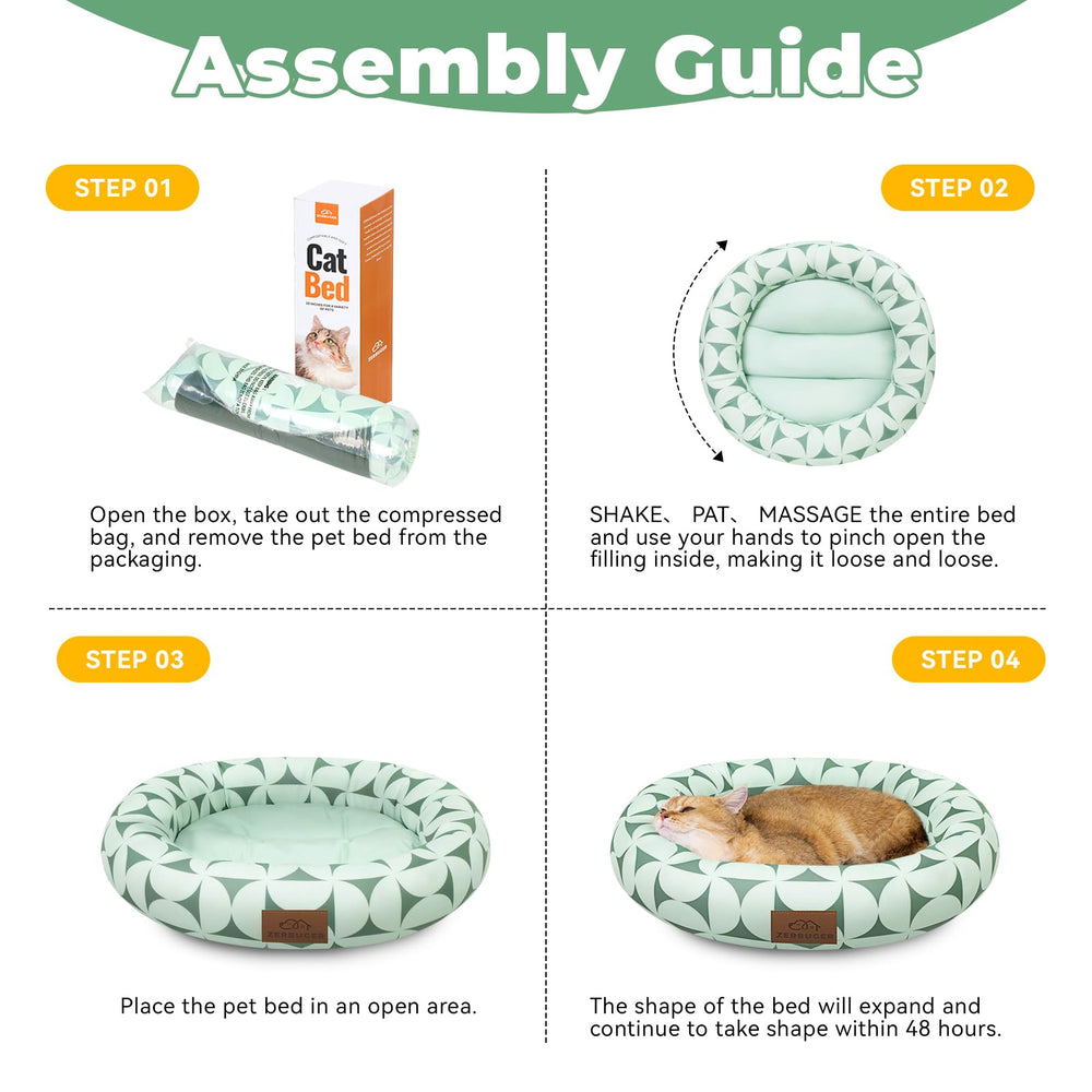Zerbuger Donut Pet Bed durable, easy-clean material promises years of use.