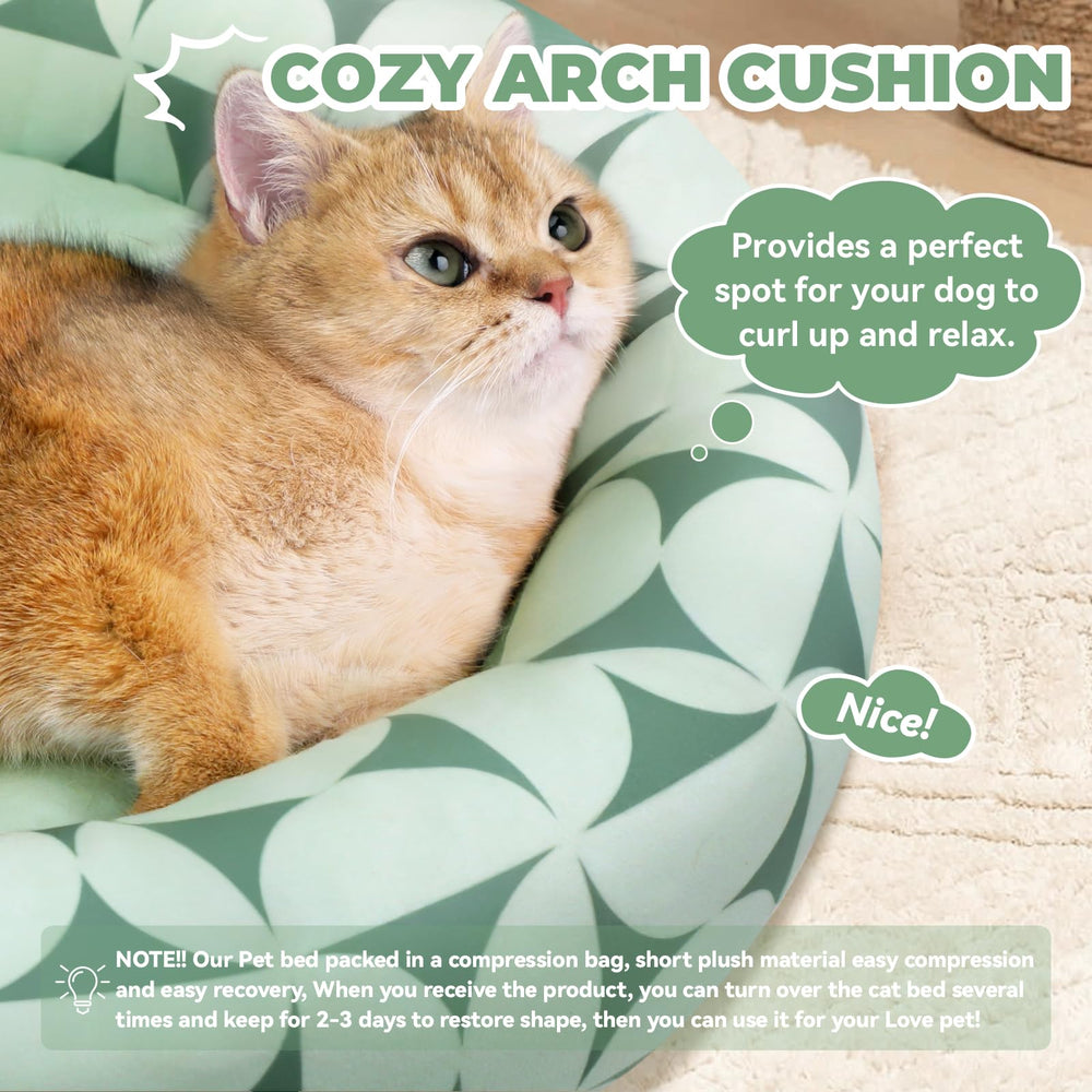 Zerbuger Donut Pet Bed raised edges support neck comfort and secure lounging.