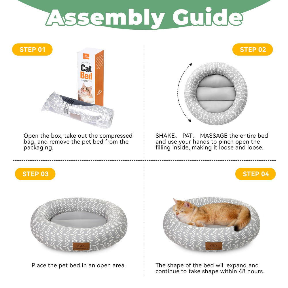 Zerbuger donut bed is machine washable for easy cleaning.