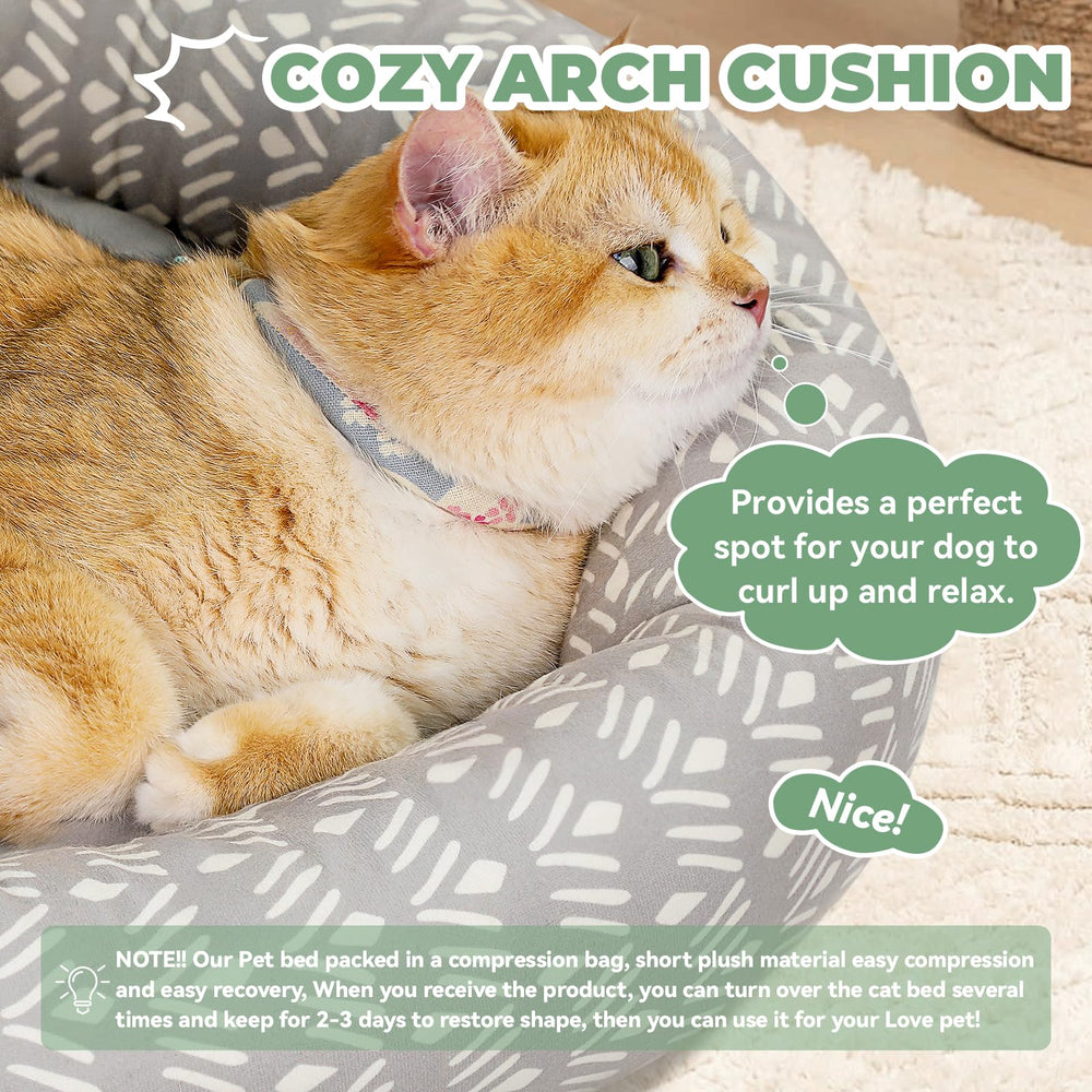 Zerbuger donut bed showing non-slip bottom for stable rest on floors.