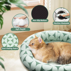 Zerbuger Donut Pet Bed non-slip bottom keeps pets safe on tile and wood floors.