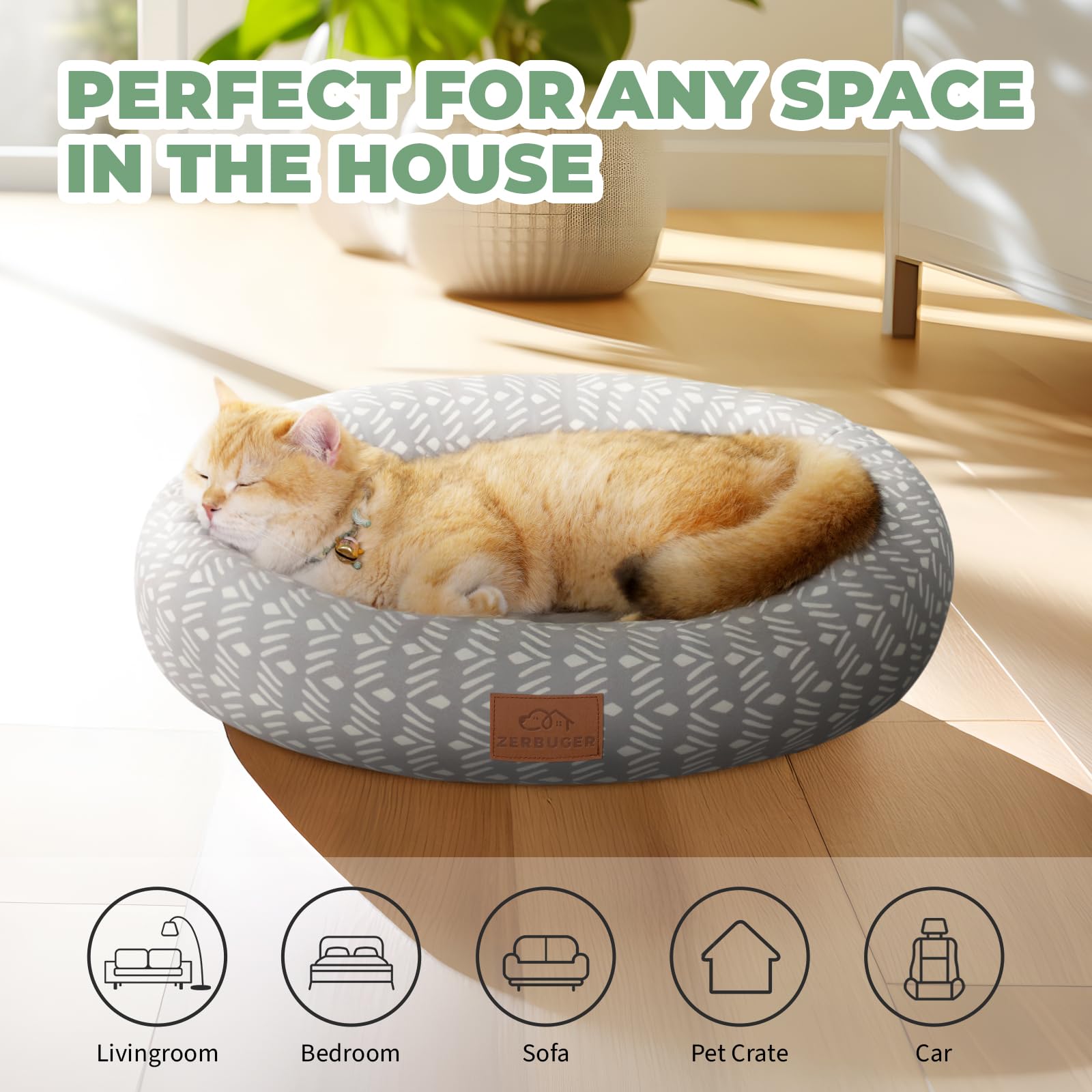 Zerbuger donut bed is travel-friendly and lightweight for trips.