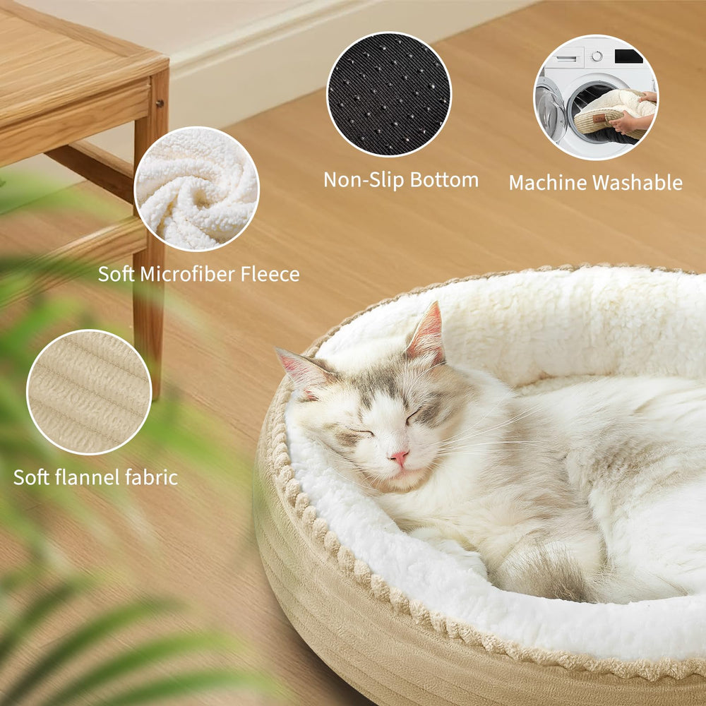 Zerbuger machine-washable pet bed closeup highlights easy cleanup after adventures.