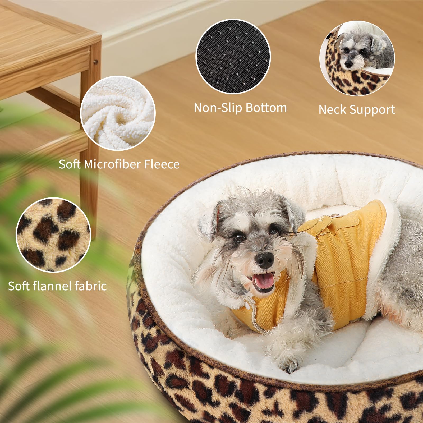 Zerbuger pet bed raised edges support head and neck during rest