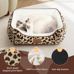 Zerbuger rectangle pet bed anti-slip bottom flat oxford improves stability on slick floors