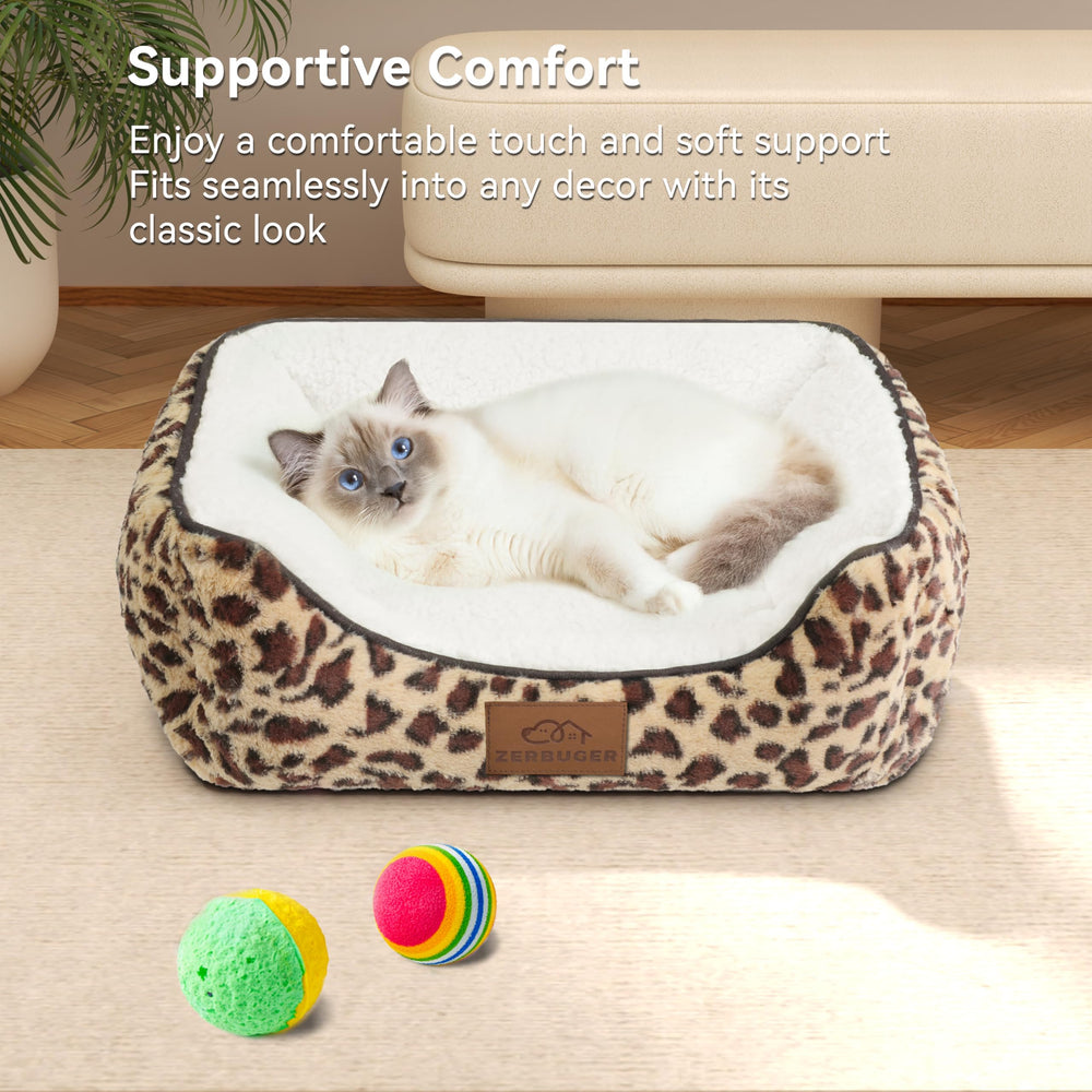 Zerbuger rectangle pet bed durable stitching highlights long-lasting use and edge resilience