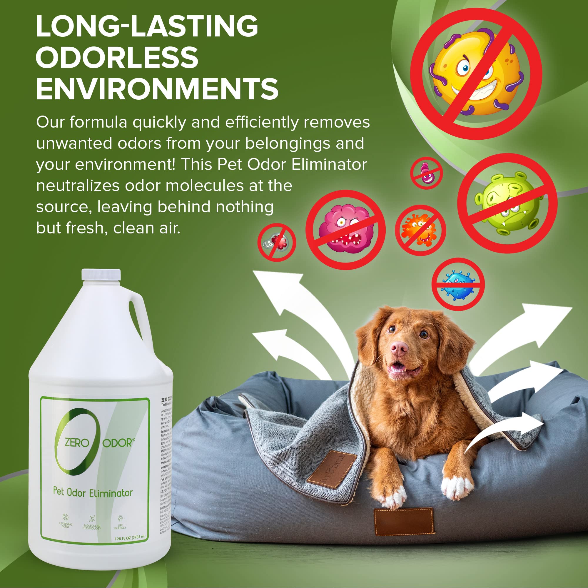 Zero Odor easy-to-use spray freshens rooms by misting air and surfaces