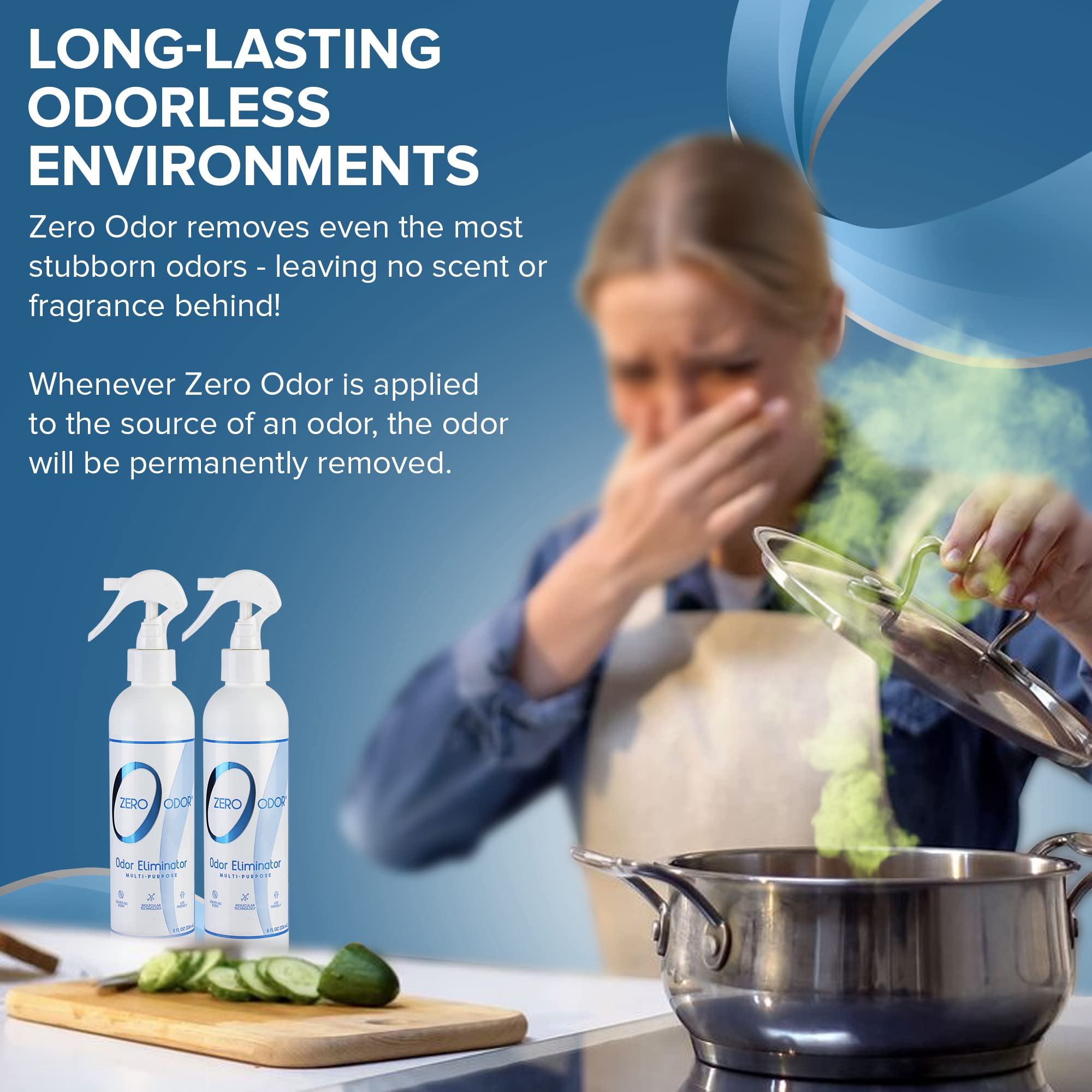 Zero Odor hotel-room application helps remove smells on surfaces and in air spaces