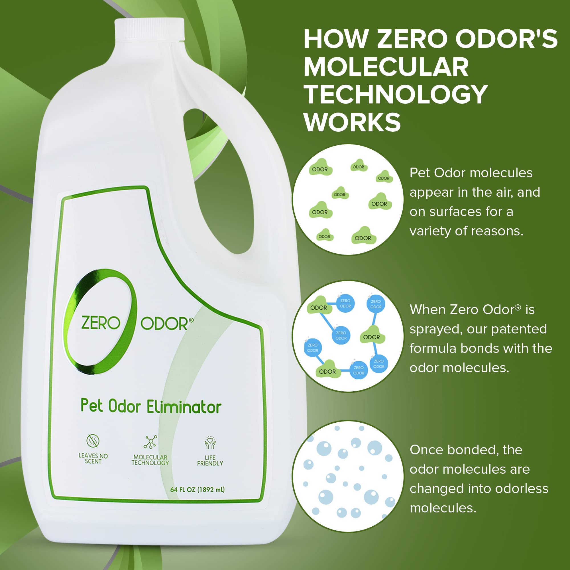 Zero Odor pet odor eliminator car seat treatment for odor removal