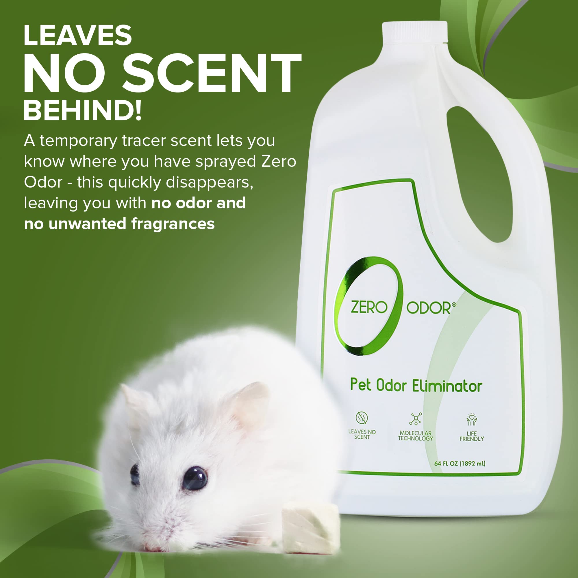 Zero Odor easy-to-use spray delivers immediate long-lasting freshness on surfaces