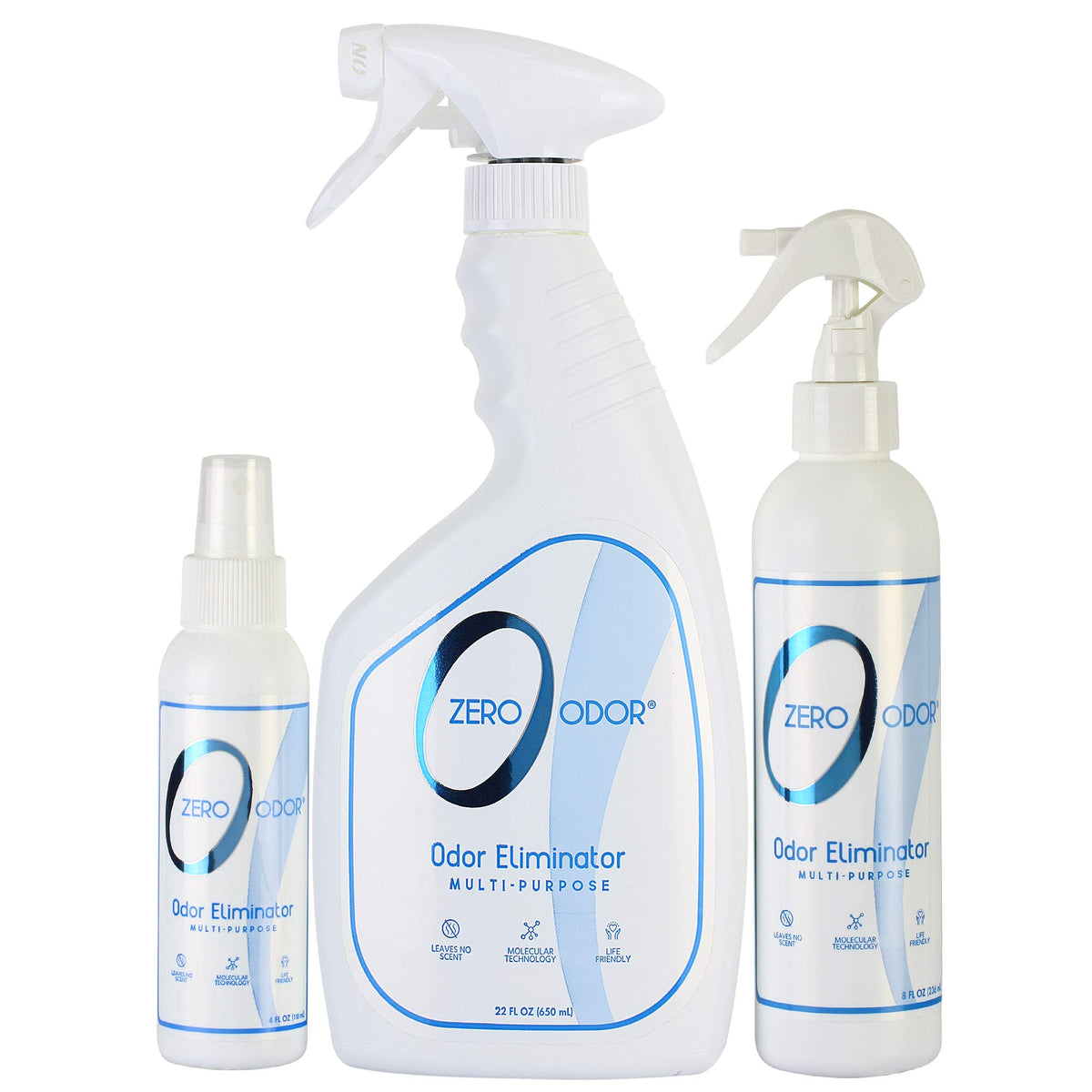 Zero Odor spray-bottle-closeup demonstrates quick odor elimination for any room.