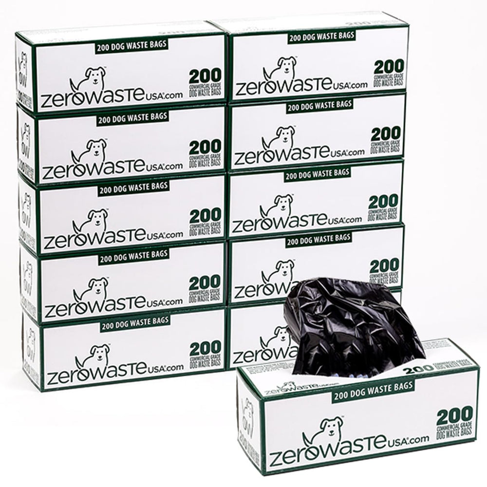 ZERO WASTE USA dog waste station bags package ready for use in public dispensers