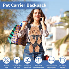 ZESTEFY adjustable front carrier buckle supports multiple breeds.