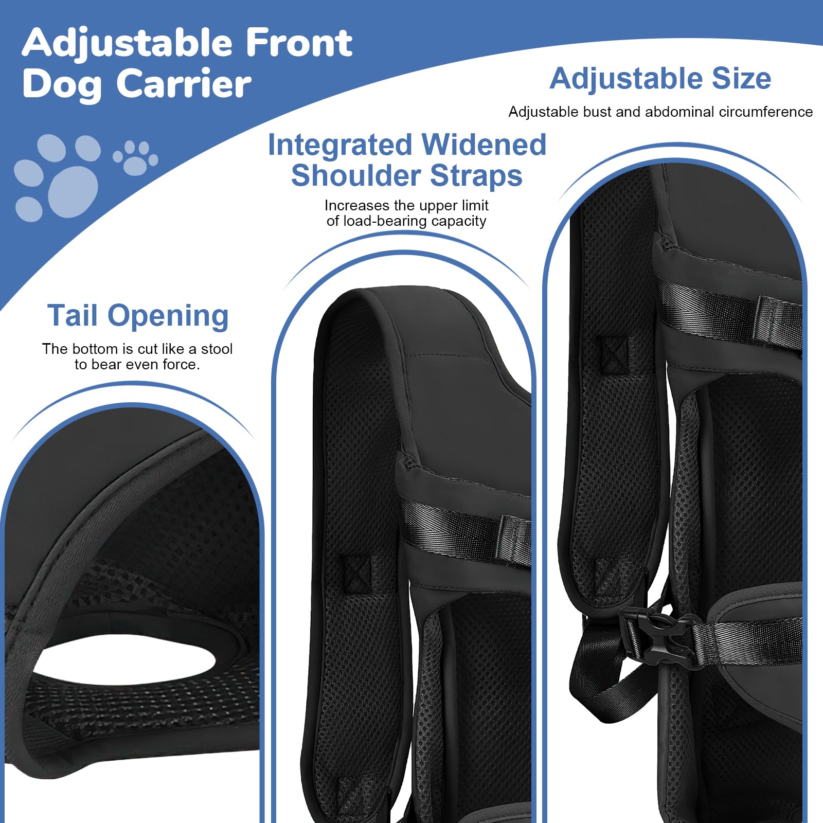 ZESTEFY legs-out chest carrier side view illustrating comfortable posture.