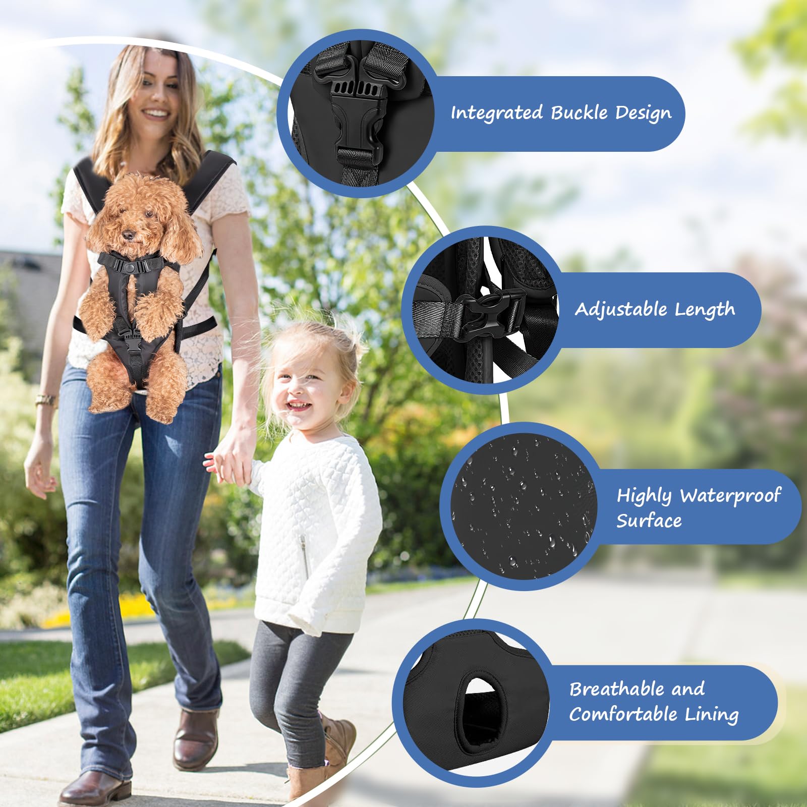 ZESTEFY waterproof non-slip fabric keeps pets dry and easy to clean.