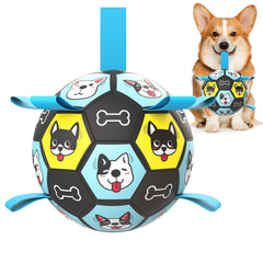 ZestPulse dog toy soccer ball straps for durable interactive fetch sessions