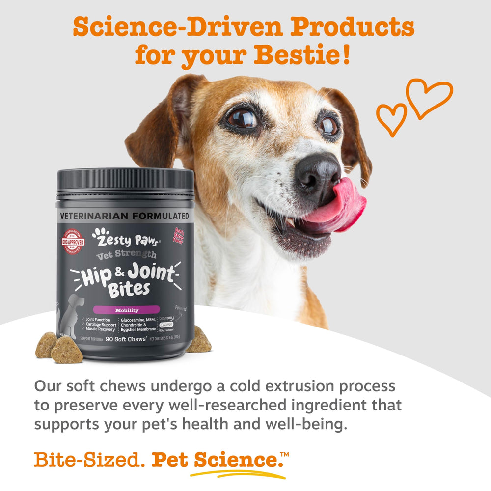 Zesty Paws BioVaplex eggshell membrane image emphasizing joint mobility.