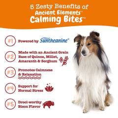 Zesty Paws Calming Chews containing Suntheanine for calming support