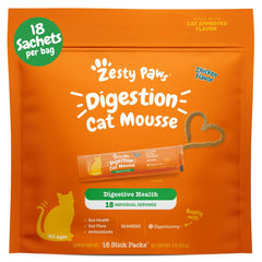 Zesty Paws Cat Mousse Squeezies bottle pour with seaweed fiber for digestion