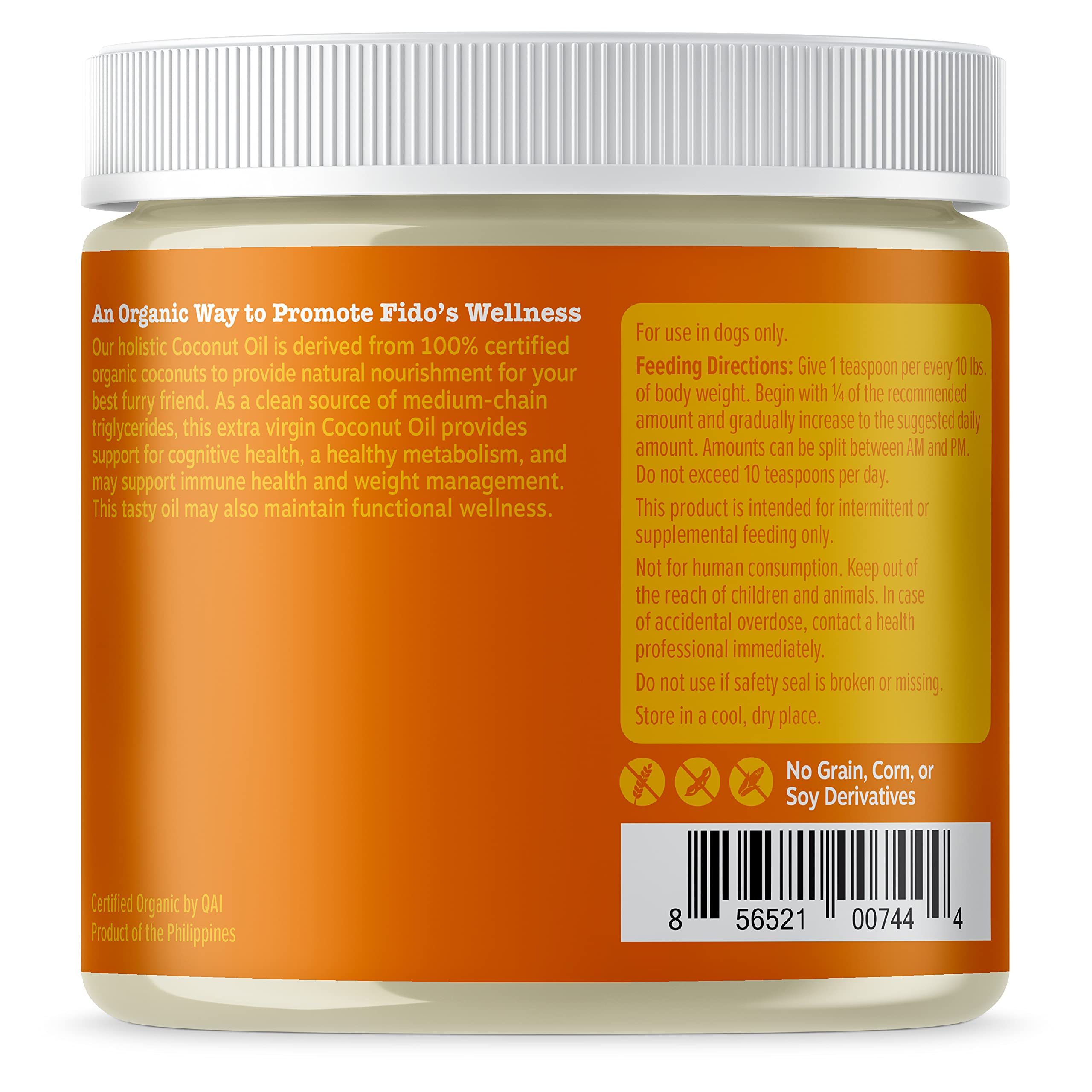 Zesty Paws coconut oil on dog nose, gentle use for a healthy routine.