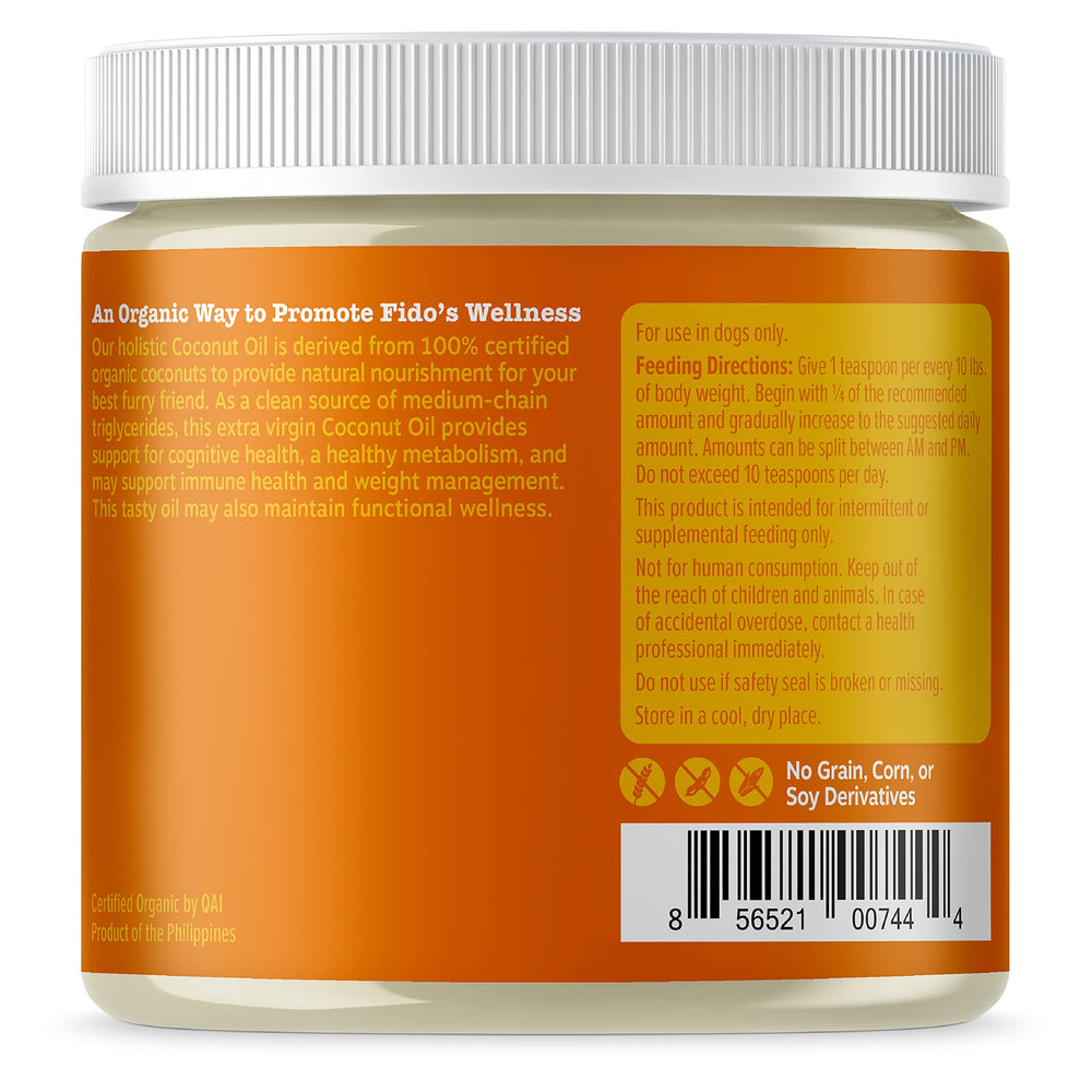 Zesty Paws coconut oil on dog nose, gentle use for a healthy routine.