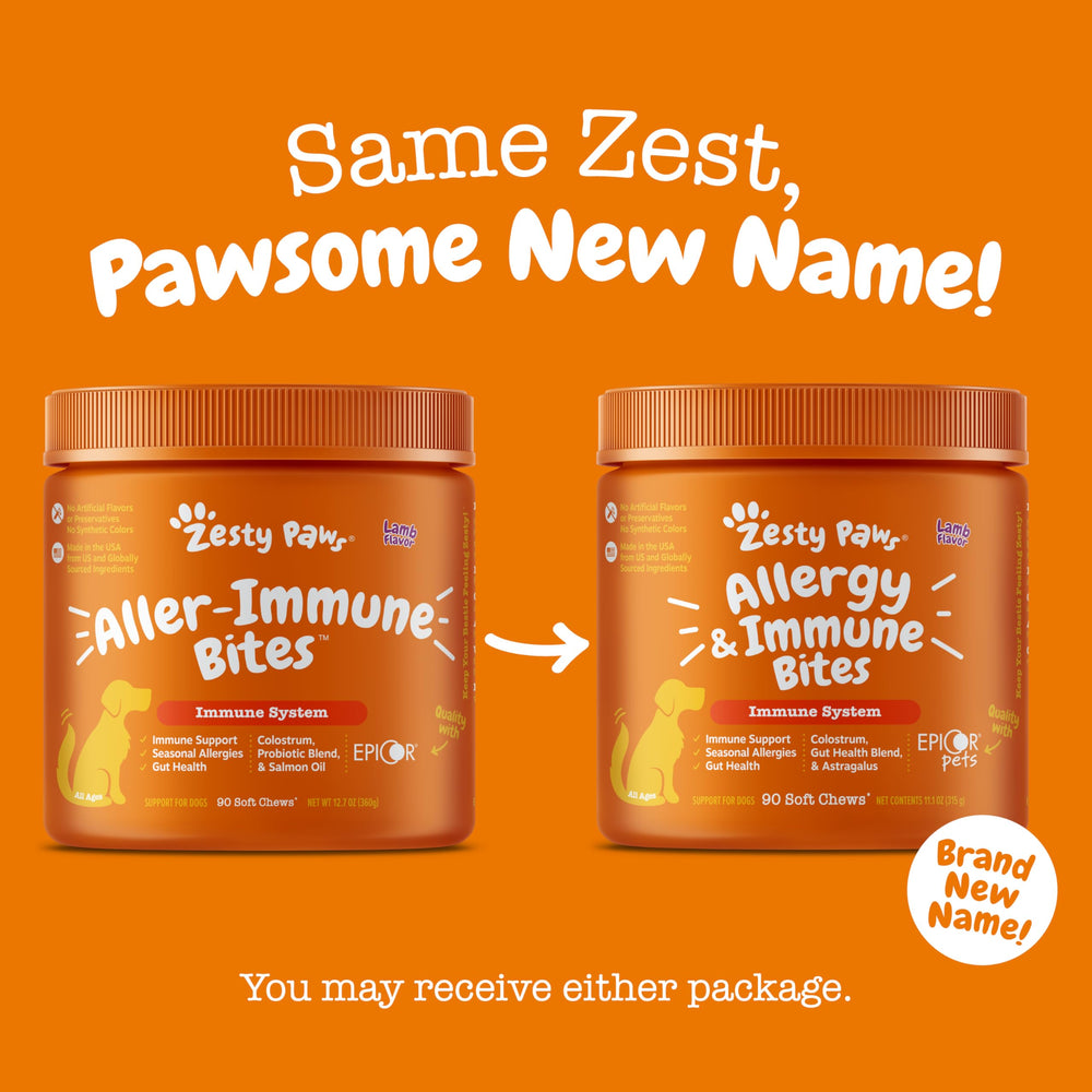 Zesty Paws itchy skin relief dog chews – may help soothe itchy skin concerns.