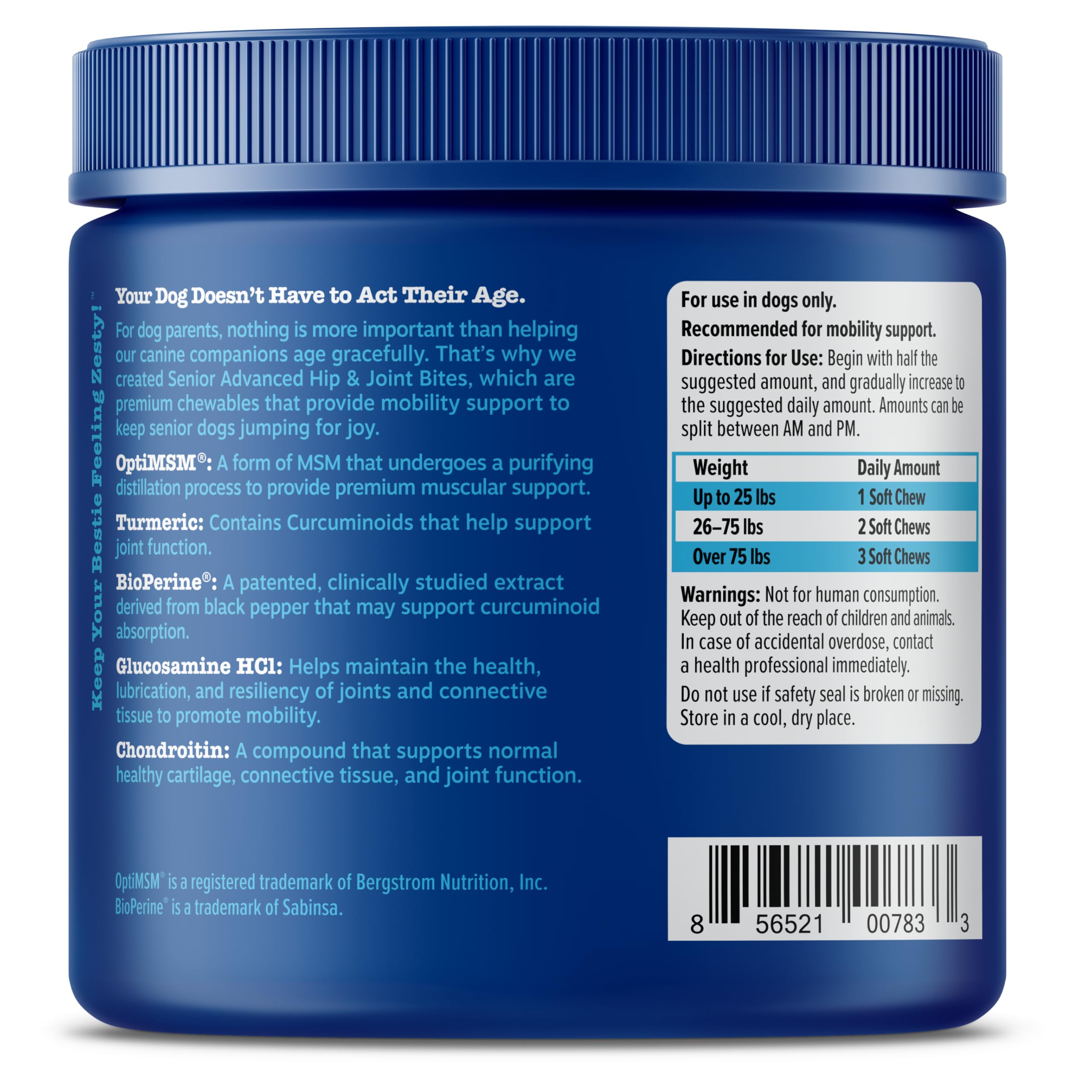 Zesty Paws Mobility Bites hyaluronic acid icon signifying joint lubrication.
