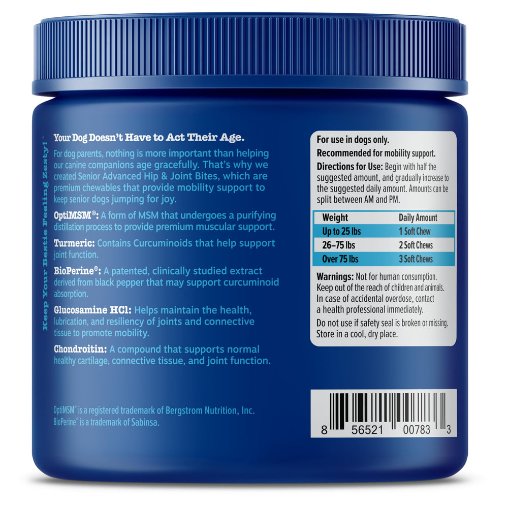Zesty Paws Mobility Bites hyaluronic acid icon signifying joint lubrication.