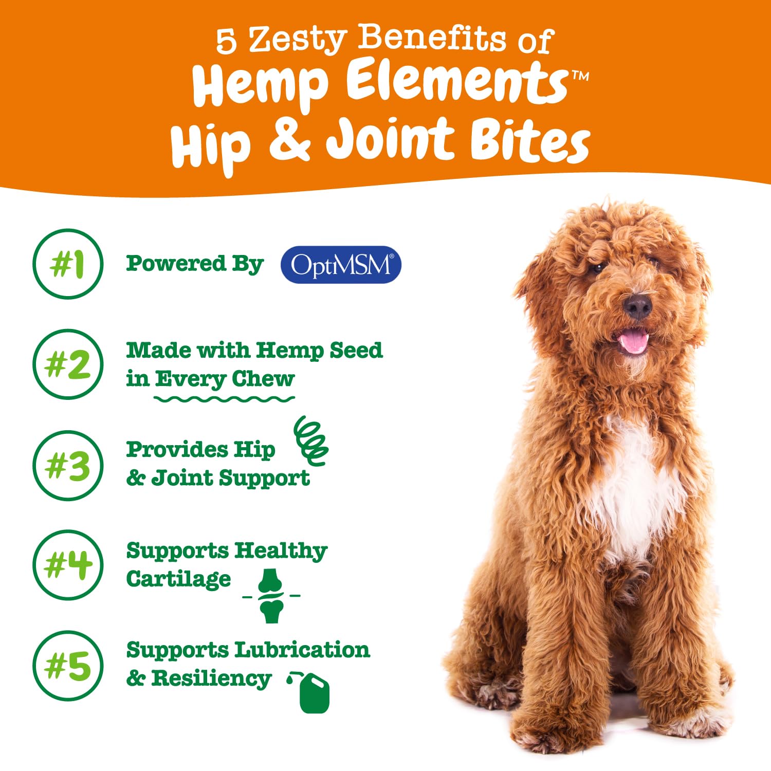 Zesty Paws Mobility Bites soft chews closeup—tasty texture for daily joint movement
