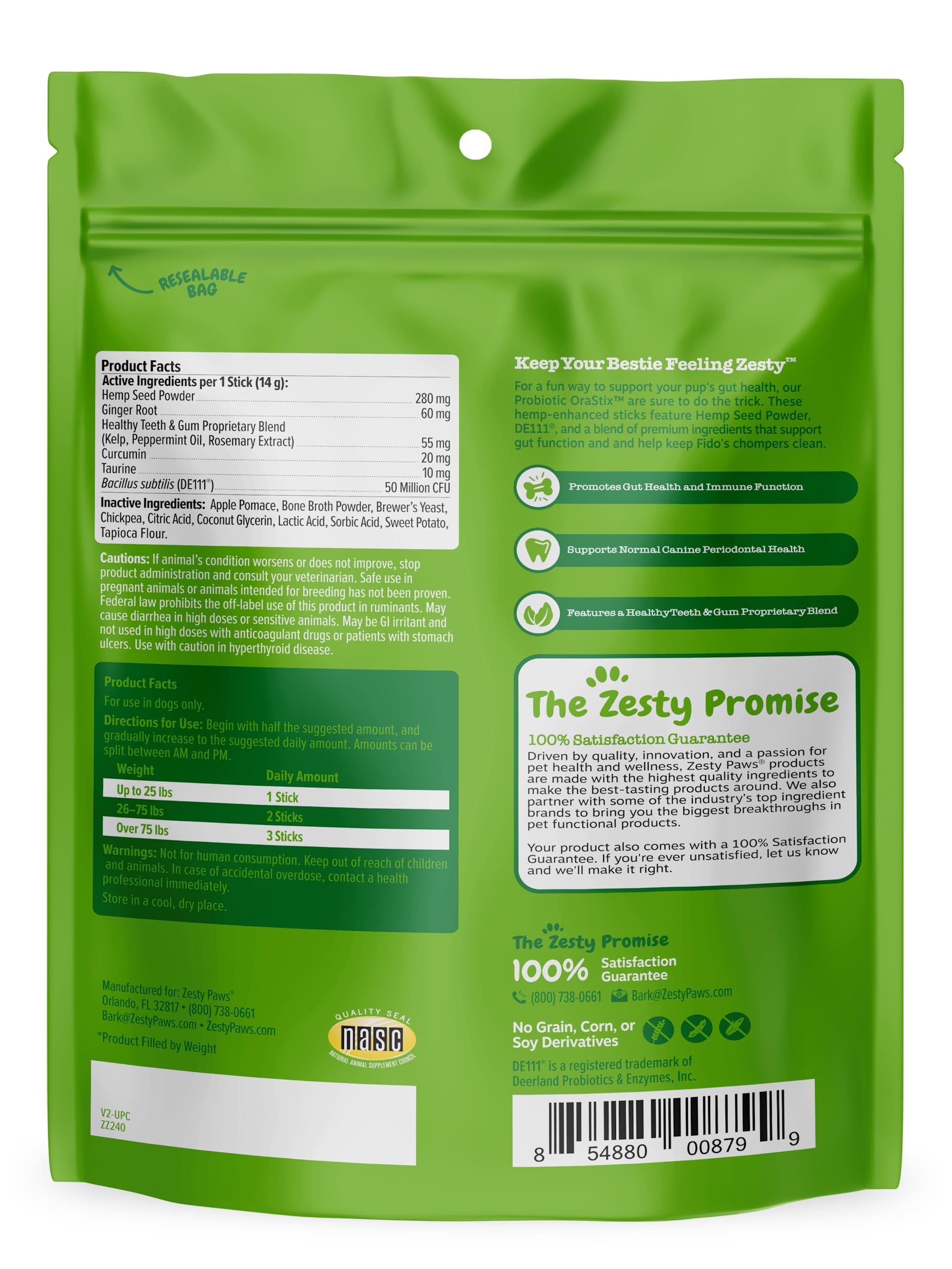 Teeth and Gum Complex label with peppermint oil for oral health.