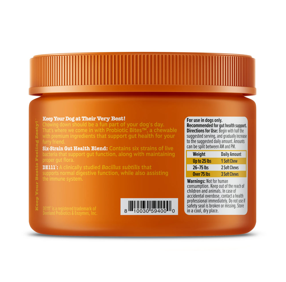 Zesty Paws Probiotics chews suitable for dogs of any size