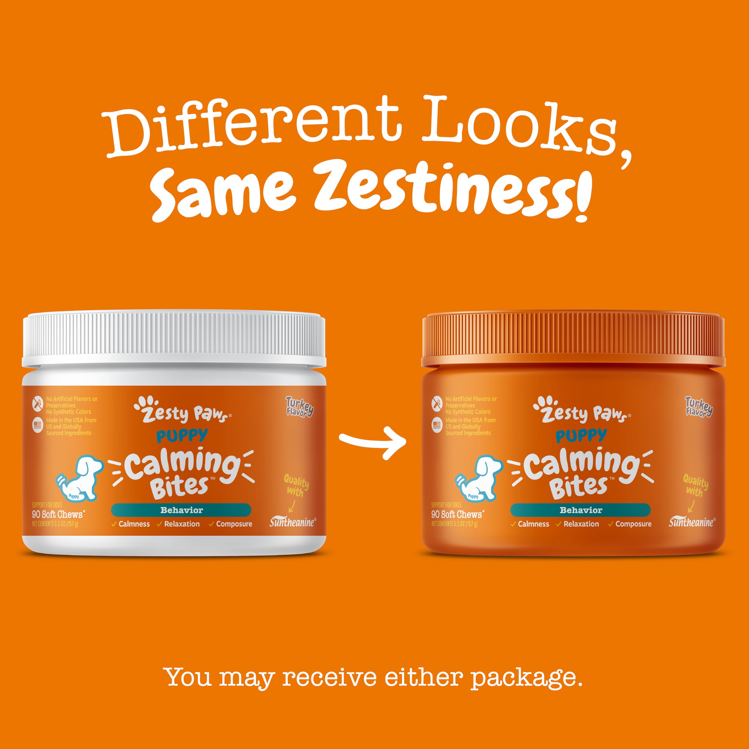 Zesty Paws calming bites support gentle sleep and daytime calm.