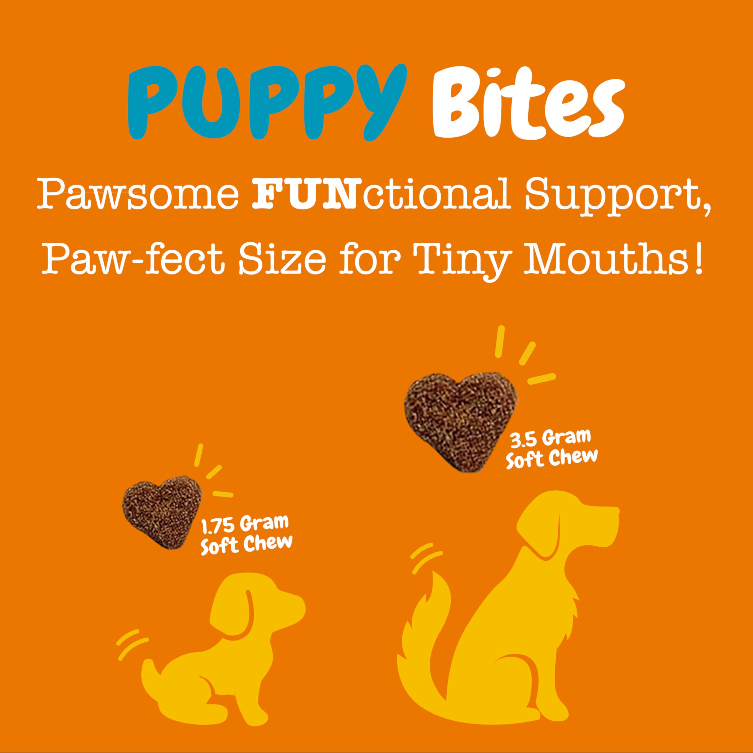 Zesty Paws puppy bites easing nervousness for a happier, calmer pup.