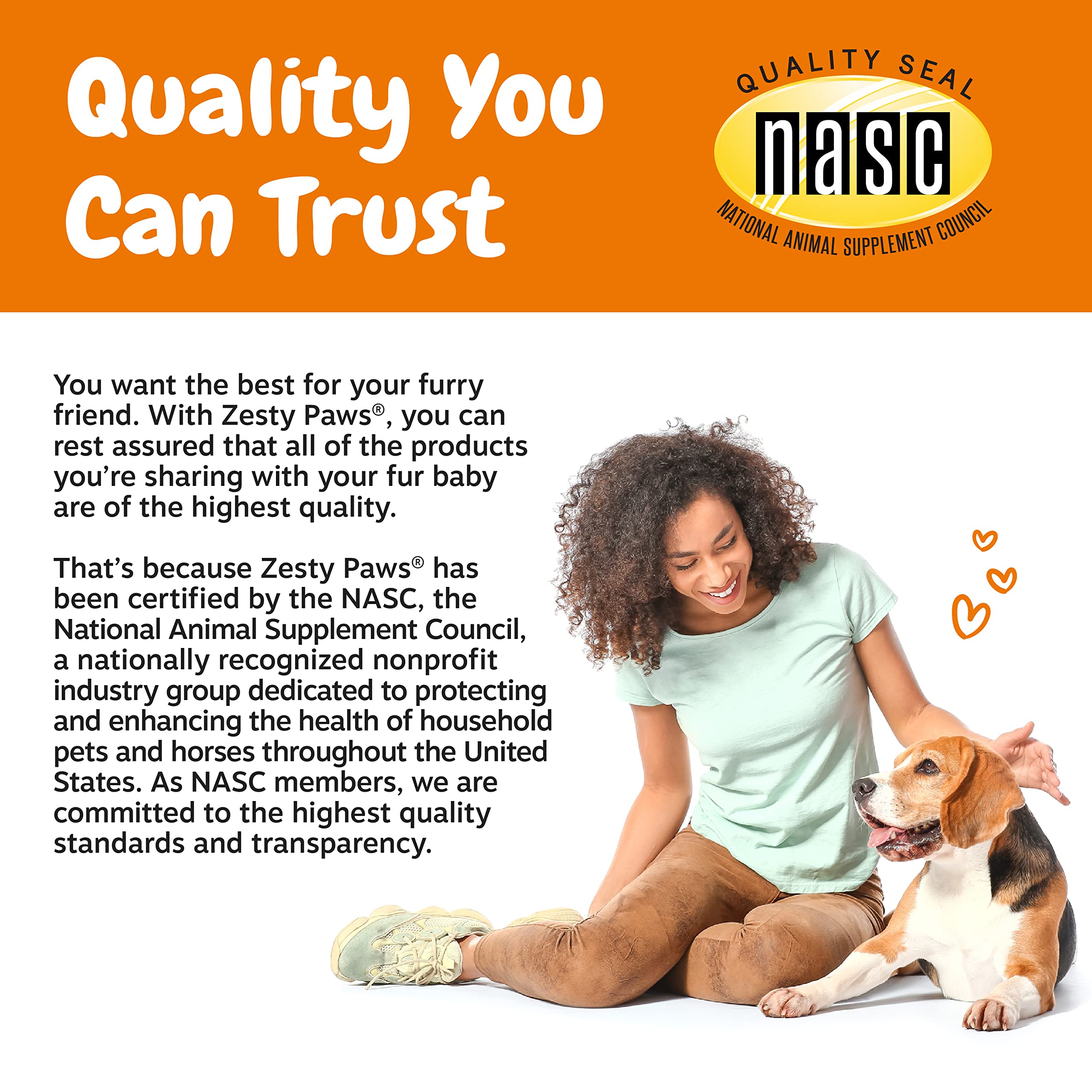 Zesty Paws skin and coat health image with vitamin E
