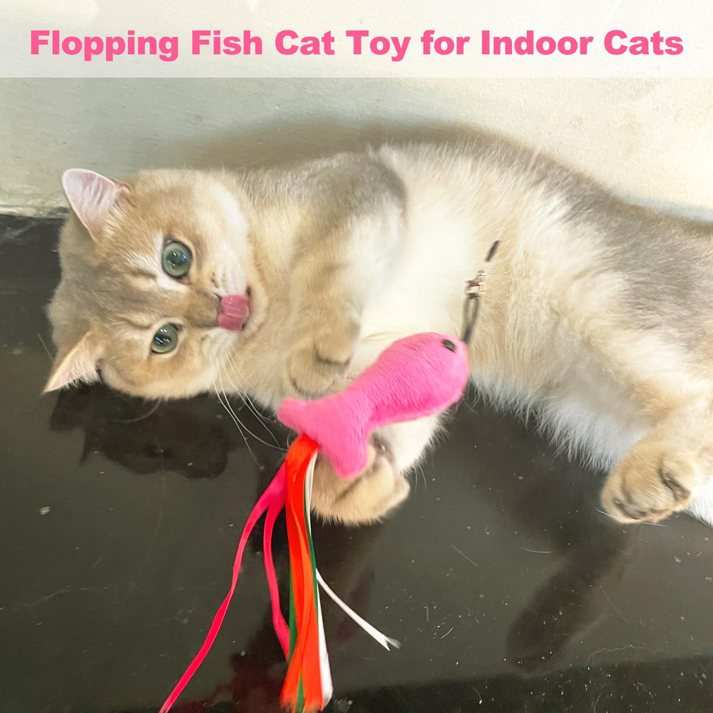 ZeyZoo floppy fish with ribbon tail captured in mid flop for realism.