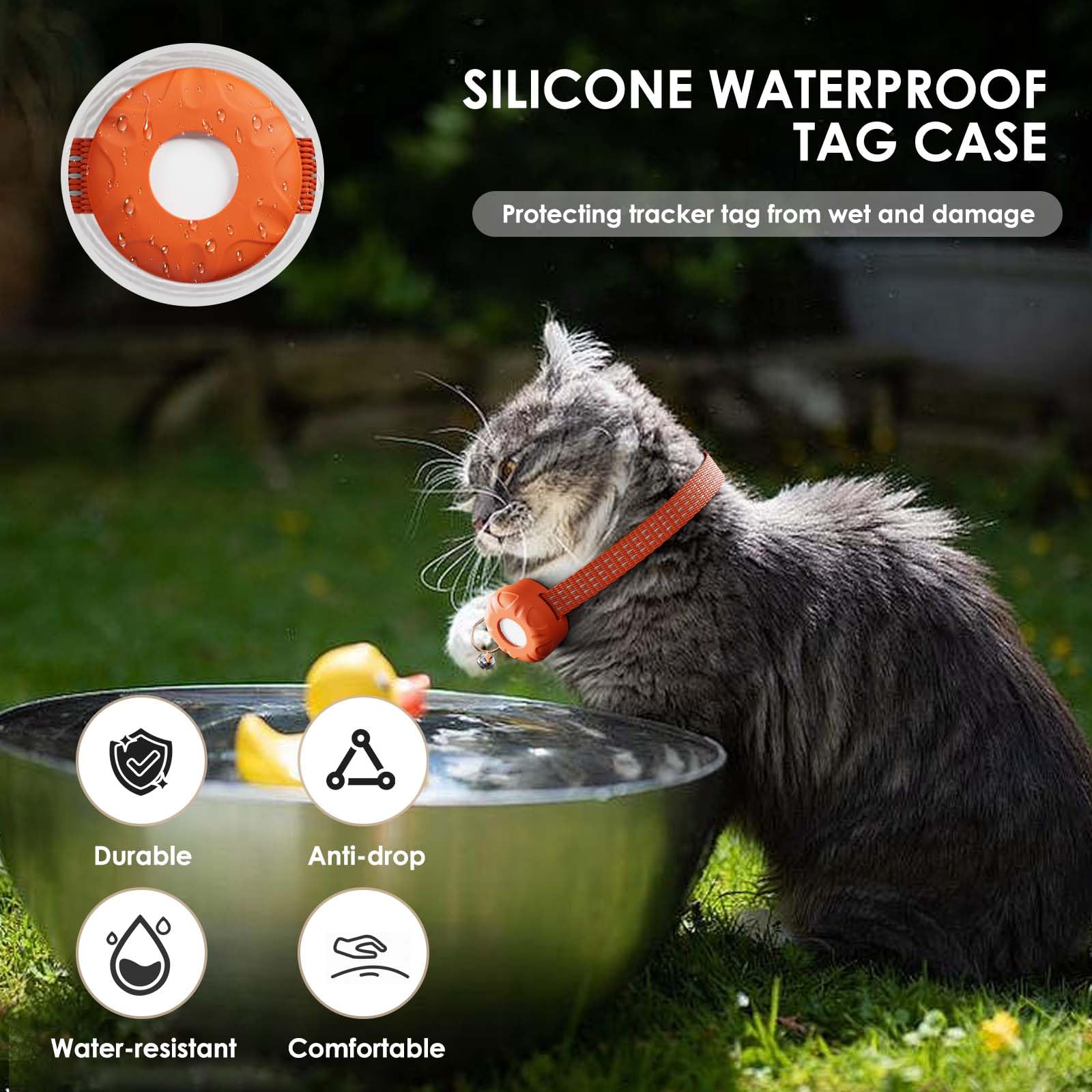 ZFSJTAG cat collar pack includes collar, tracker, and manual for convenience.
